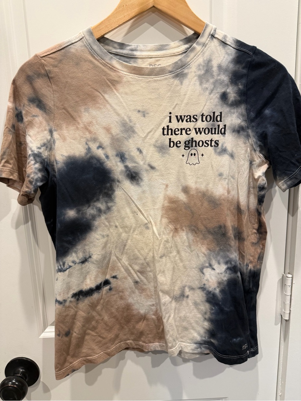 Tie-Dye Kids Graphic Tee — 'I Was Told There Would Be Ghosts' Upcycled Halloween